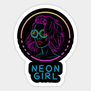 Neon Girl Sticker